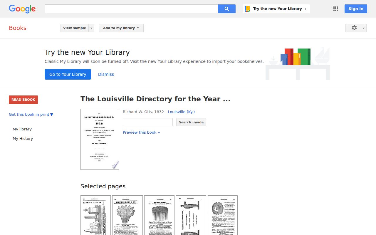 Louisville city directory digitized 1832 volume