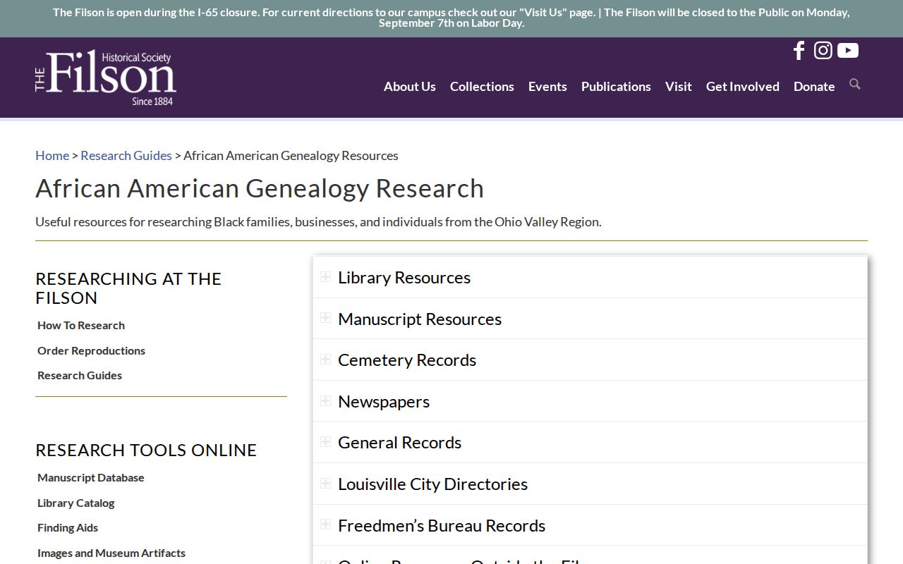 Louisville city directory research in the Filson genealogy guide