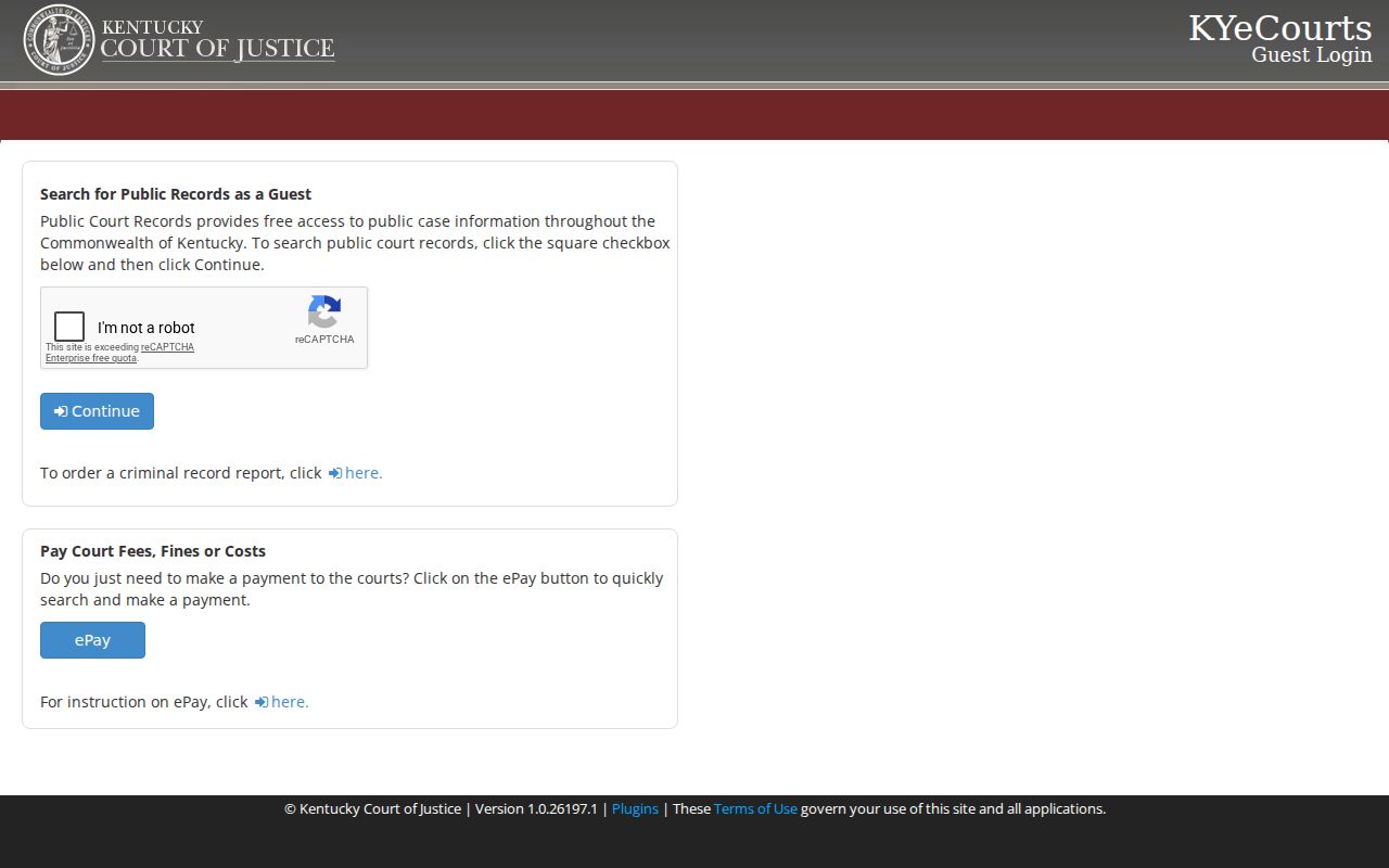 Louisville residents directory CourtNet guest case index