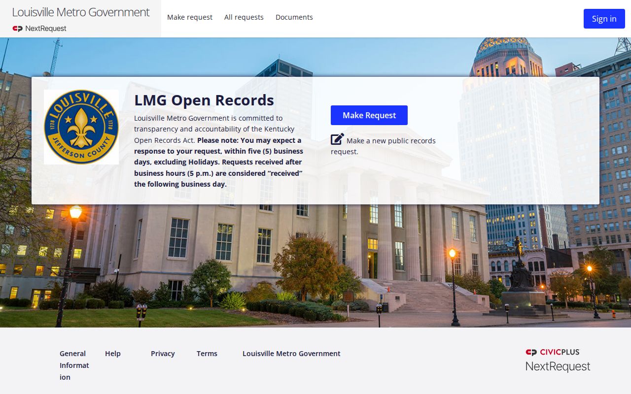 Louisville residents directory Metro open records portal